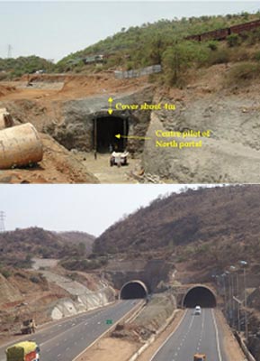 Controlled blasting under a railway track for construction of traffic twin tunnel at Hospet, NHAI