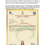 Patent awarded to Dr. DS Subrahmanyam, Scientist-V& Head, GED NIRM