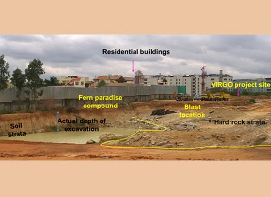 Controlled blasting in urban area