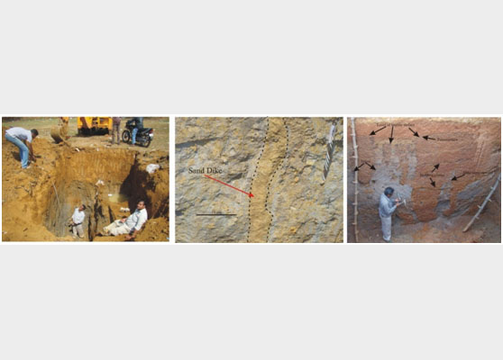 Trench studies in Kerala to identify paleo-liquefaction features