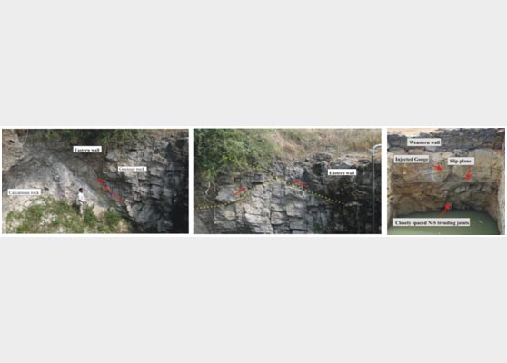 Faults identified along L4 lineament
