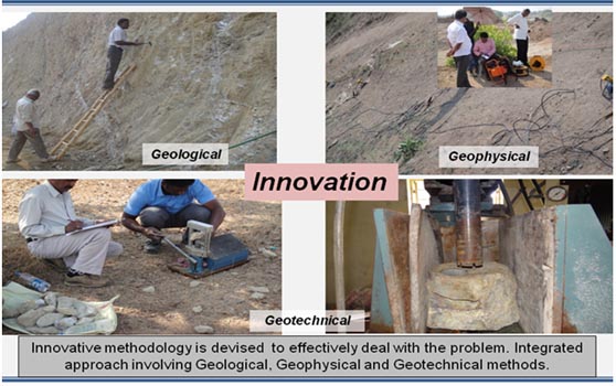 Collection of geotechnical/geophysical data from the site